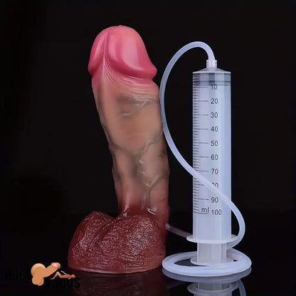 8.9in Soft Big Real Squirting Silicone G Spot Skin-Feel Texture Penis Dildo