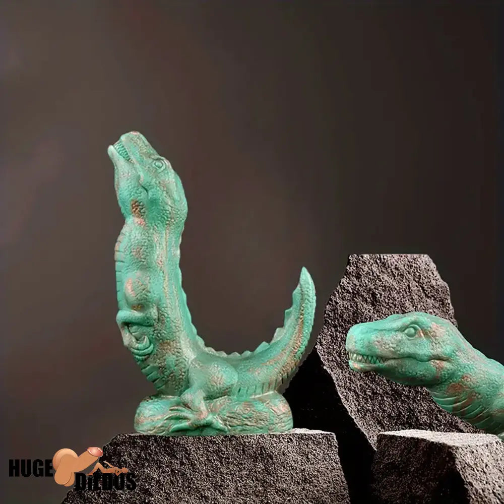 8.66in Fantasy Animal Dinosaur Monster Silicone Thick Soft Dildo For Play