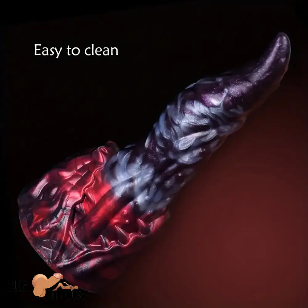 8.18in Dragon Monster Real Silicone Soft Dildo Penis Anal Expander Play