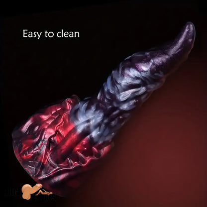 8.18in Dragon Monster Real Silicone Soft Dildo Penis Anal Expander Play