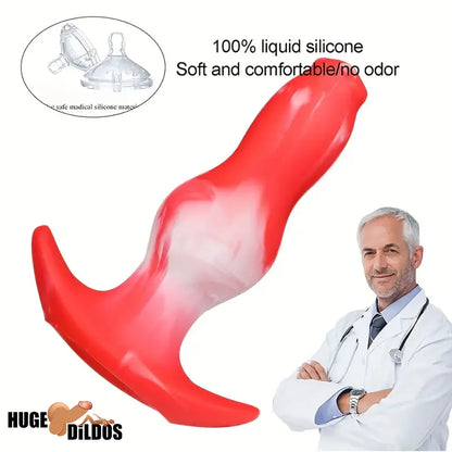 5.98in 7.55in 8.66in Fantasy Monster Silicone Soft Animal Dog Knotted Dildo