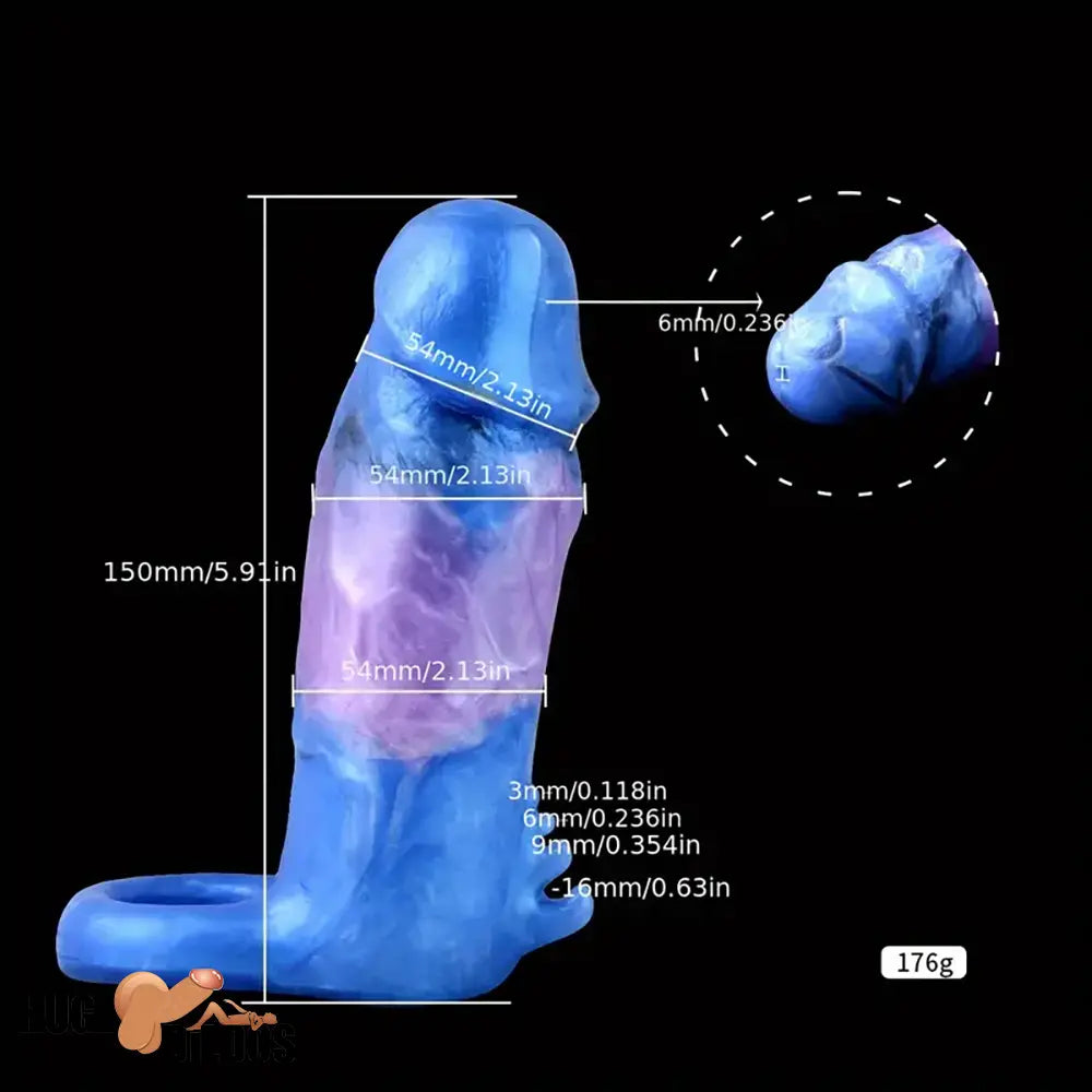 Multiple Lengths Fantasy Silicone Soft Dildo Sleeve With Anti-drop Ring