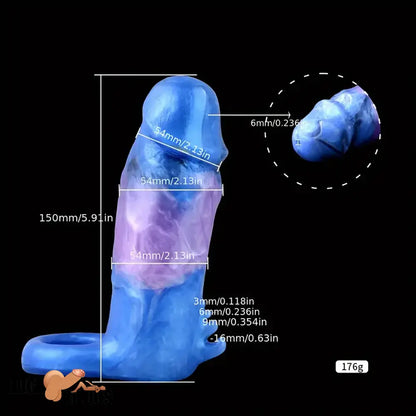 Multiple Lengths Fantasy Silicone Soft Dildo Sleeve With Anti-drop Ring