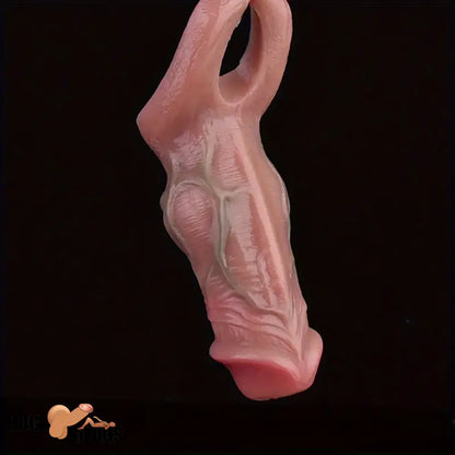 5.3in Lifelike Silicone Soft Dildo Sleeve With Big Knot Penis Enlarge