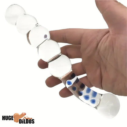 7.48in Clear Real Glass Crystal Dildo For G-Spot Vaginal Anal Sex Stimulation