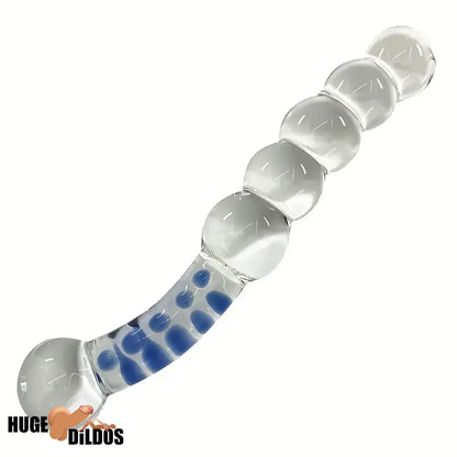 7.48in Clear Real Glass Crystal Dildo For G-Spot Vaginal Anal Sex Stimulation
