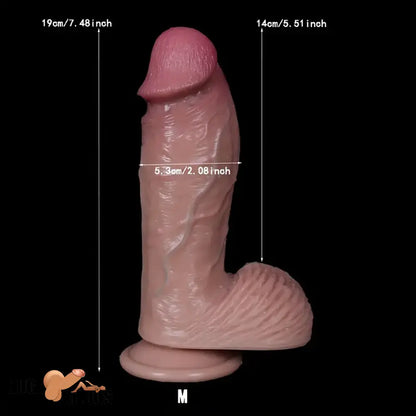 7.08in 7.48in 8.26in Realistic Soft Silicone Durable Dildo For G Spot Women