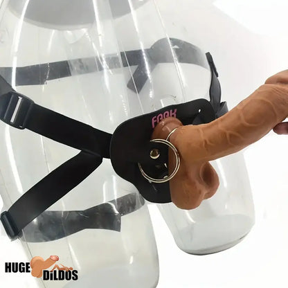 8.46in Realistic Large Silicone Soft Anal Double Layer Dildo For Adult Sex