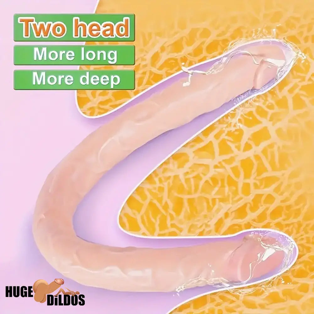 13.18in Realistic Double Headed Long Dildo For Female Male Female User
