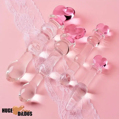 5.1in 6.5in 7.7in 7.9in Glass Crystal Durable Dildo For Female Sex Pleasure