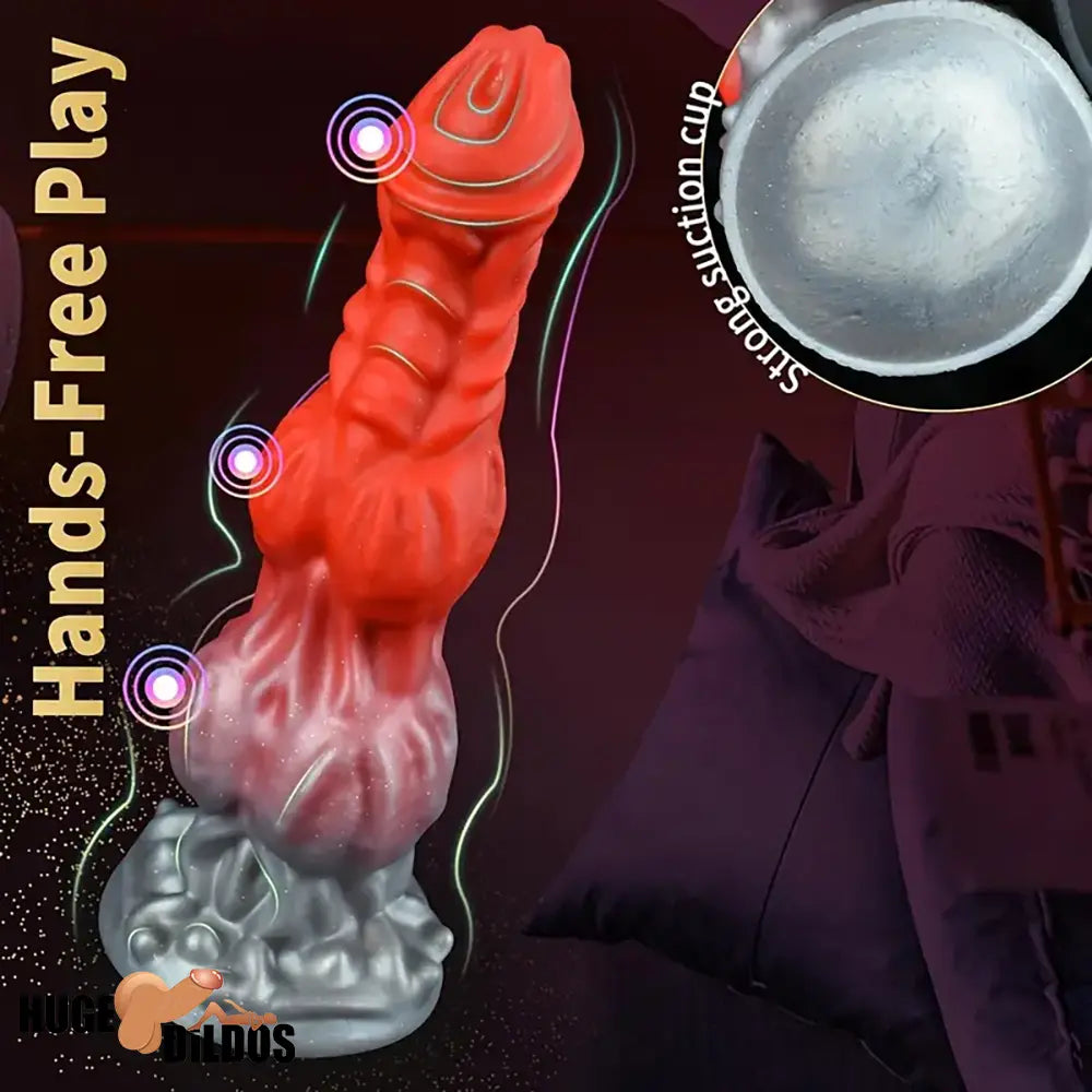 9.65in Lifelike Silicone Soft Glowing Fantasy Dildo For Anal Cock Expansion