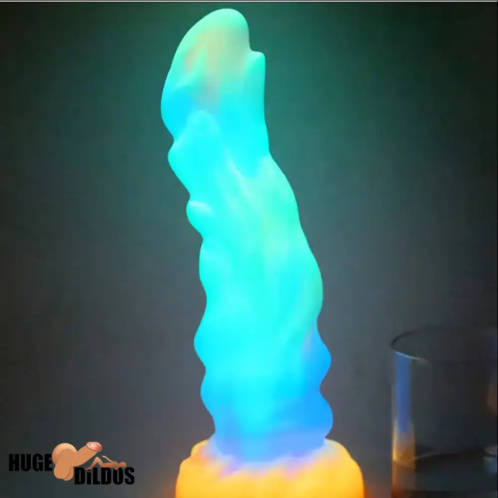 9.45in Silicone Soft Big Luminous Monster Dildo For G-spot Anal Stimulator