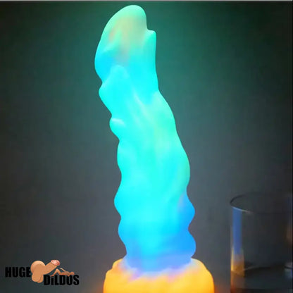 9.45in Silicone Soft Big Luminous Monster Dildo For G-spot Anal Stimulator