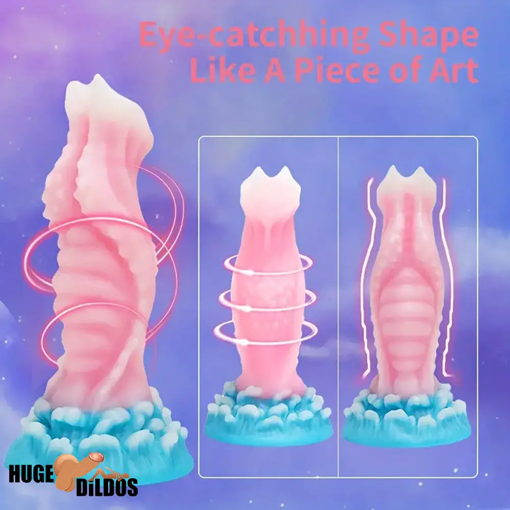 7.59in Lifelike Silicone Soft Luminous Monster Dildo For Anal Cock Expansion