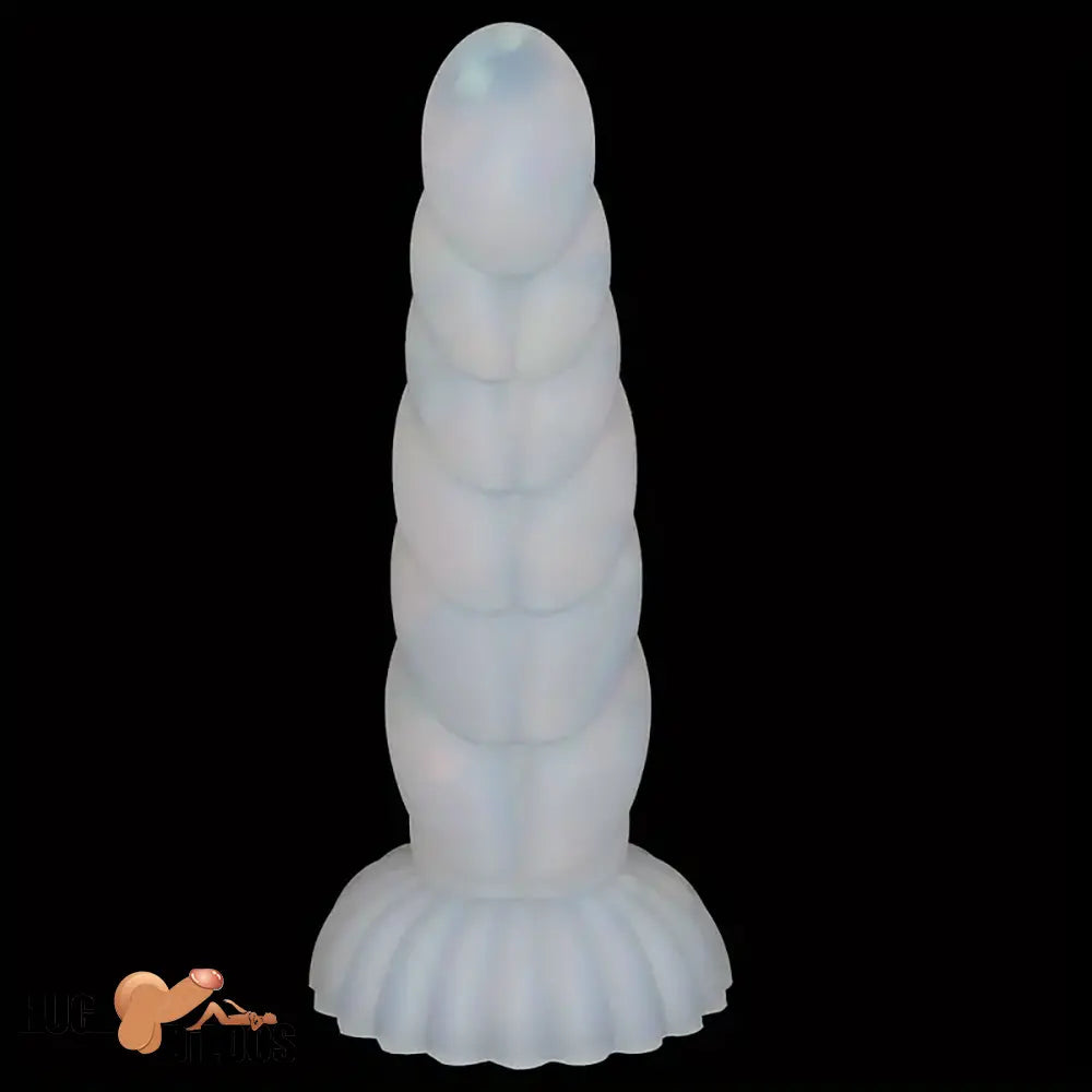 5.43in 8.86in Big Lifelike Jelly Glowing Dildo With Sucker Sex Toy Advancers