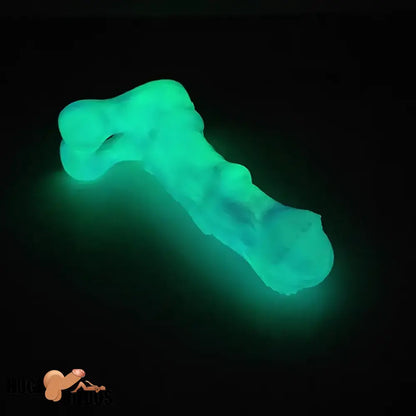 8.07in Silicone Soft Dildo Sleeve Horse Dick Luminous Penis Extender
