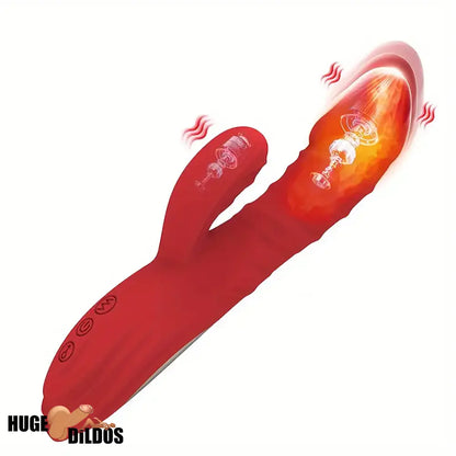 8.8in Heating Vibrating Soft Silicone Dildo Vibrator For Adult Women Sex
