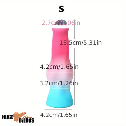 5.31in 7.09in 8.66in Fantasy Animal Dog Play knot Silicone Thick Soft Dildo