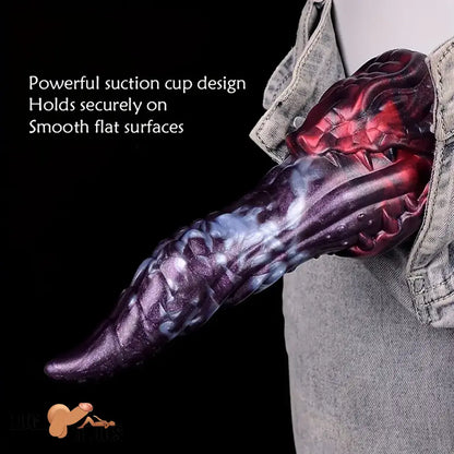 8.18in Dragon Monster Real Silicone Soft Dildo Penis Anal Expander Play