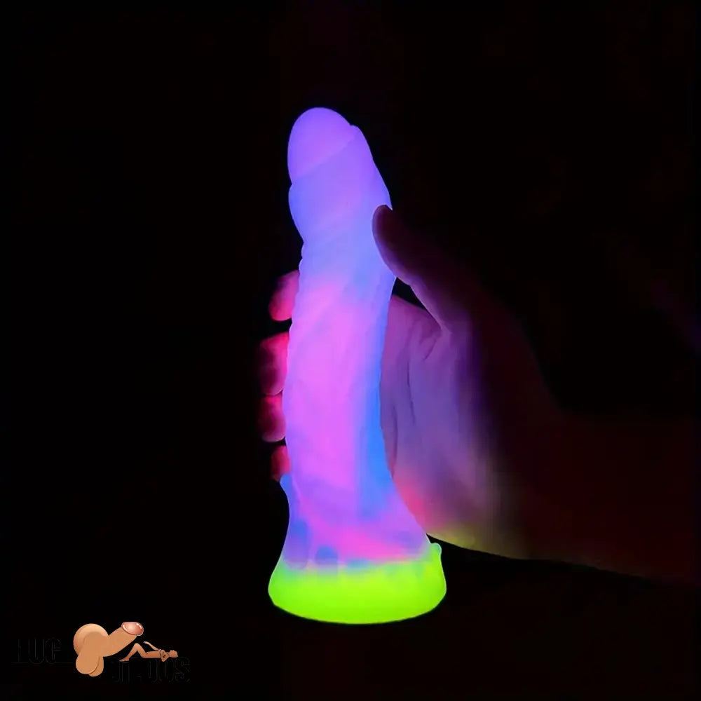 High-Quality Night-Glowing Liquid Silicone Fantasy Monster Luminous Dildo
