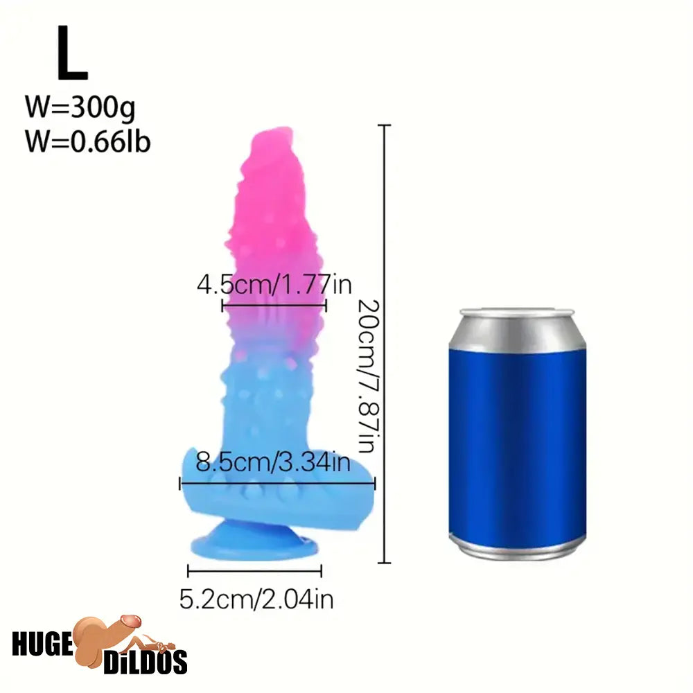 6.3in 7.08in 7.87in 9.05in 10.23in Silicone Fantasy Soft Dildo Hands-Free Play