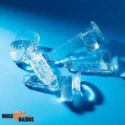 6.4in 7in 8in 9in Clear Real Cock Dildo For G-Spot Vaginal Anal Stimulation