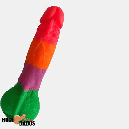 7.9in Silicone Rainbow Soft Dildo For Women Men Couple G-spot Clit Sex