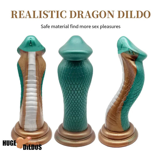 9.06in Silicone Soft Big Fantasy Snake Curved Dildo For Sex Love Toy