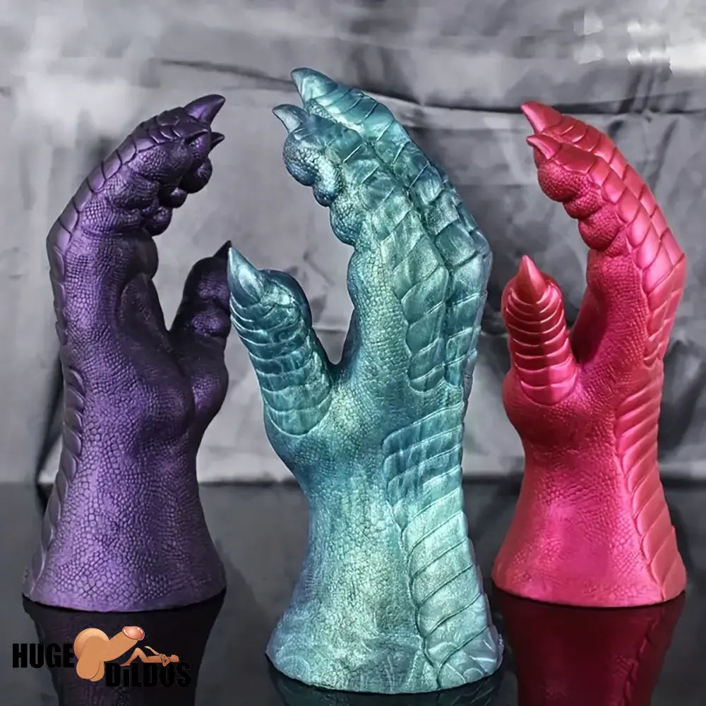 8.66in Fantasy Monster Hands Silicone Soft Dildo For Women G Spot Play