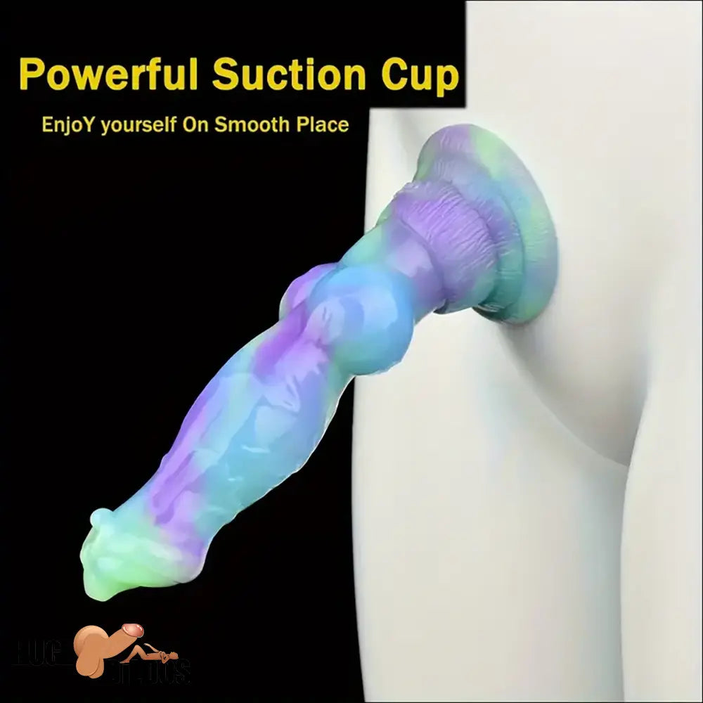 7.09in Fantasy Monster Dog Knot Silicone Soft Cock Dildo For Anus Play