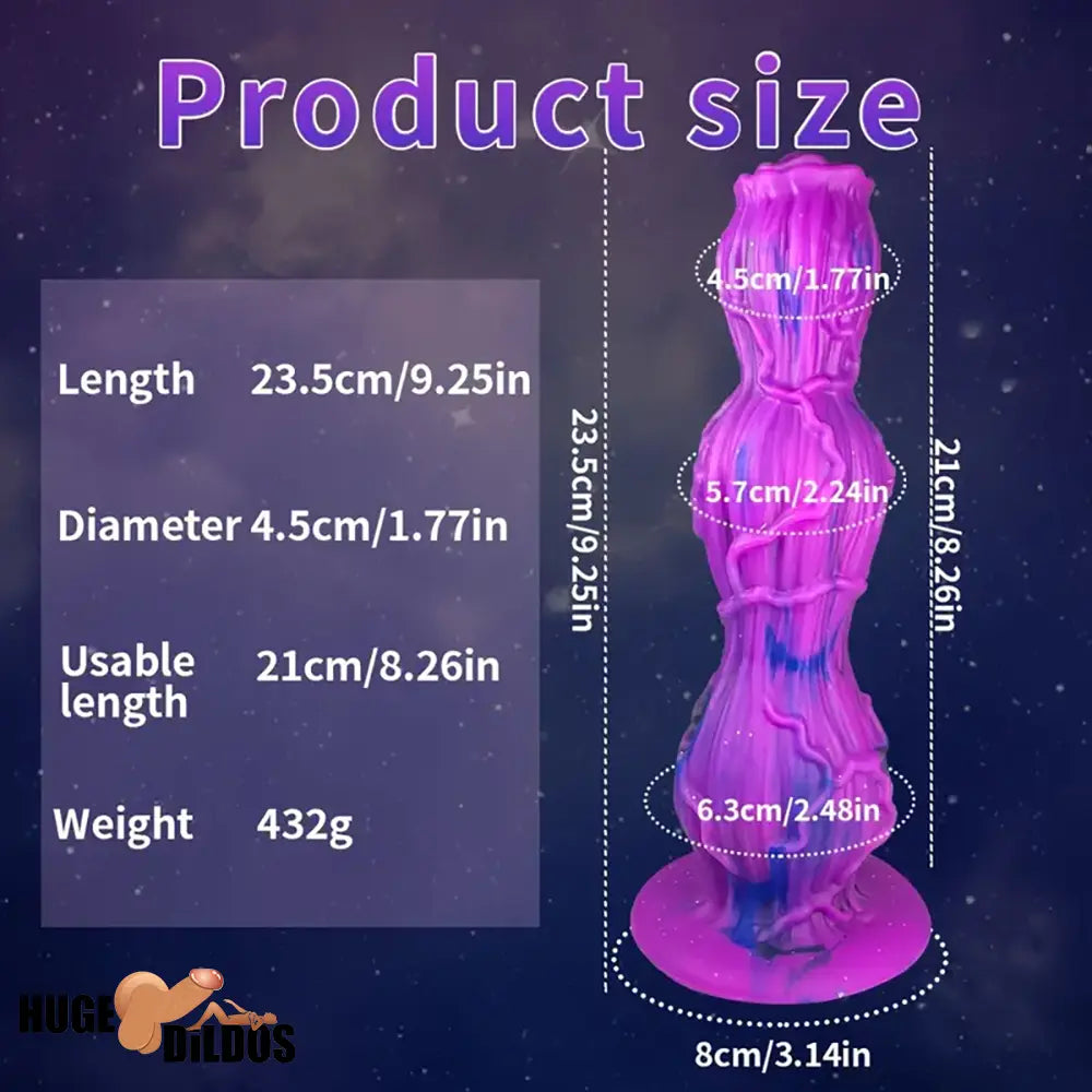 9.25in Fantasy Silicone Soft Big Dildo Women Vagina G Spot Masturbator