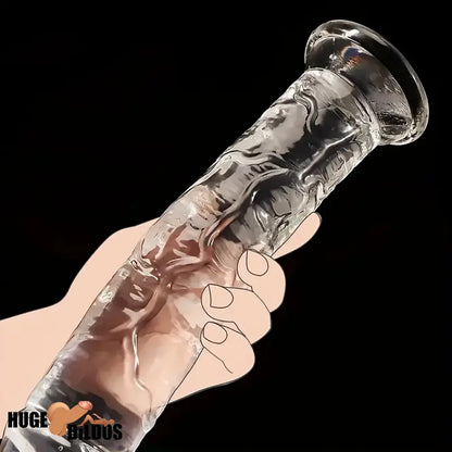6.3in 7.1in 7.7in 8.5in 9.8in 12in Realistic Clear Cock Dildo With Suction Cup