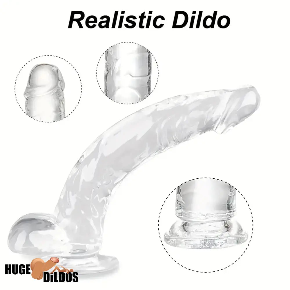 Multiple Lengths Clear Dildo For Women Men Gay Lesbian Sex Toy