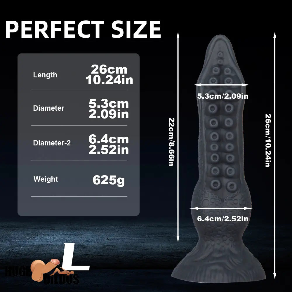 7.08in 9.06in 10.24in 11.81in Octopus Tentacle Cock Silicone Soft Big Dildo
