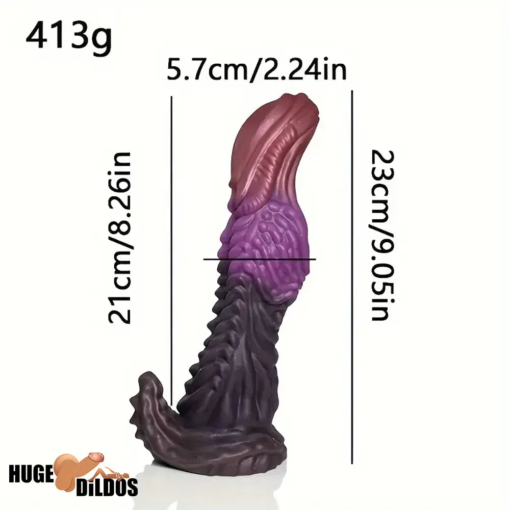 9.05in Large Odd Silicone Soft Dragon Monster Dildo For Anal Penis