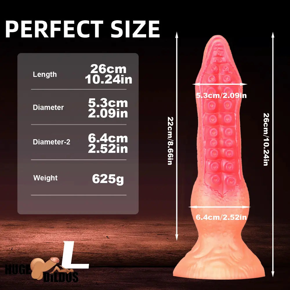 7.08in 9.06in 10.24in 11.81in Octopus Tentacle Cock Silicone Soft Big Dildo