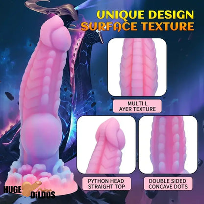 8.14in Fantasy Silicone Flexible Fantasy Big Luminous Monster Dildo