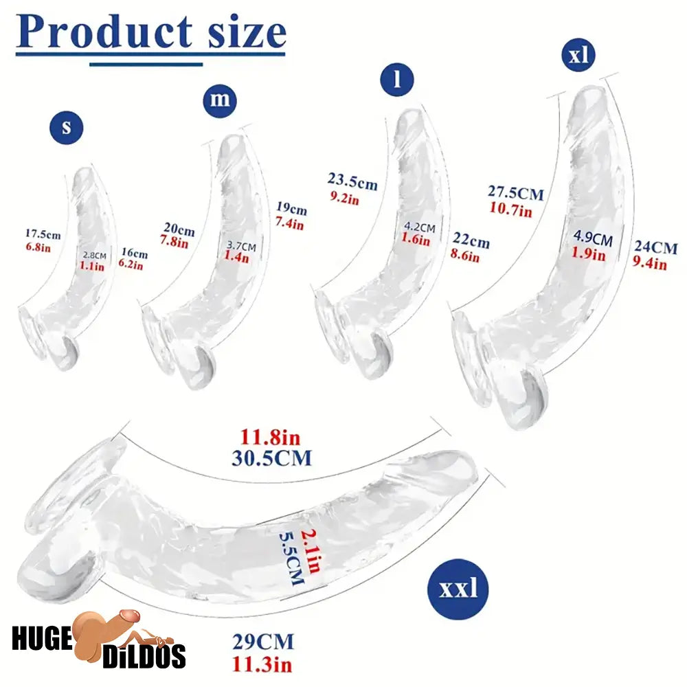 Multiple Lengths Clear Dildo For Women Men Gay Lesbian Sex Toy