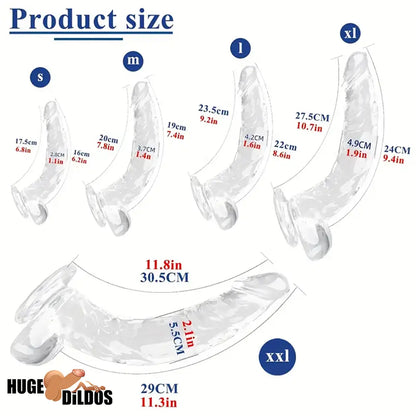 Multiple Lengths Clear Dildo For Women Men Gay Lesbian Sex Toy