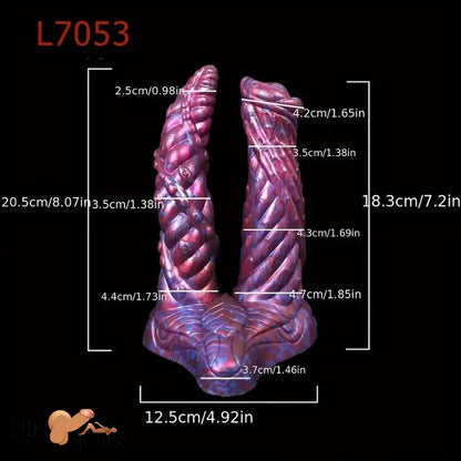 7.64in 7.99in 8.07in Fantasy Silicone Double Heads Lesbian Women Dildo