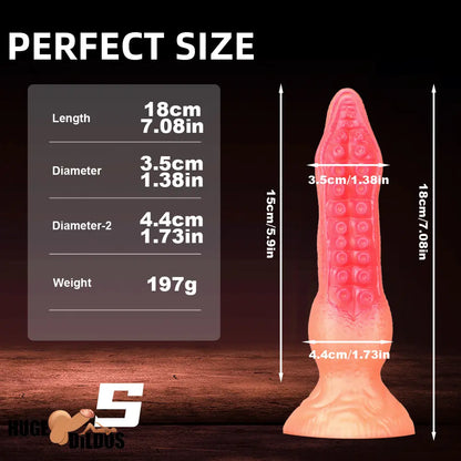7.08in 9.06in 10.24in 11.81in Octopus Tentacle Cock Silicone Soft Big Dildo