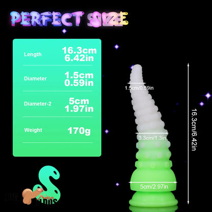 6.42in 7.48in 8.66in Fluorescent Octopus Tentacle Soft Dildo For Men