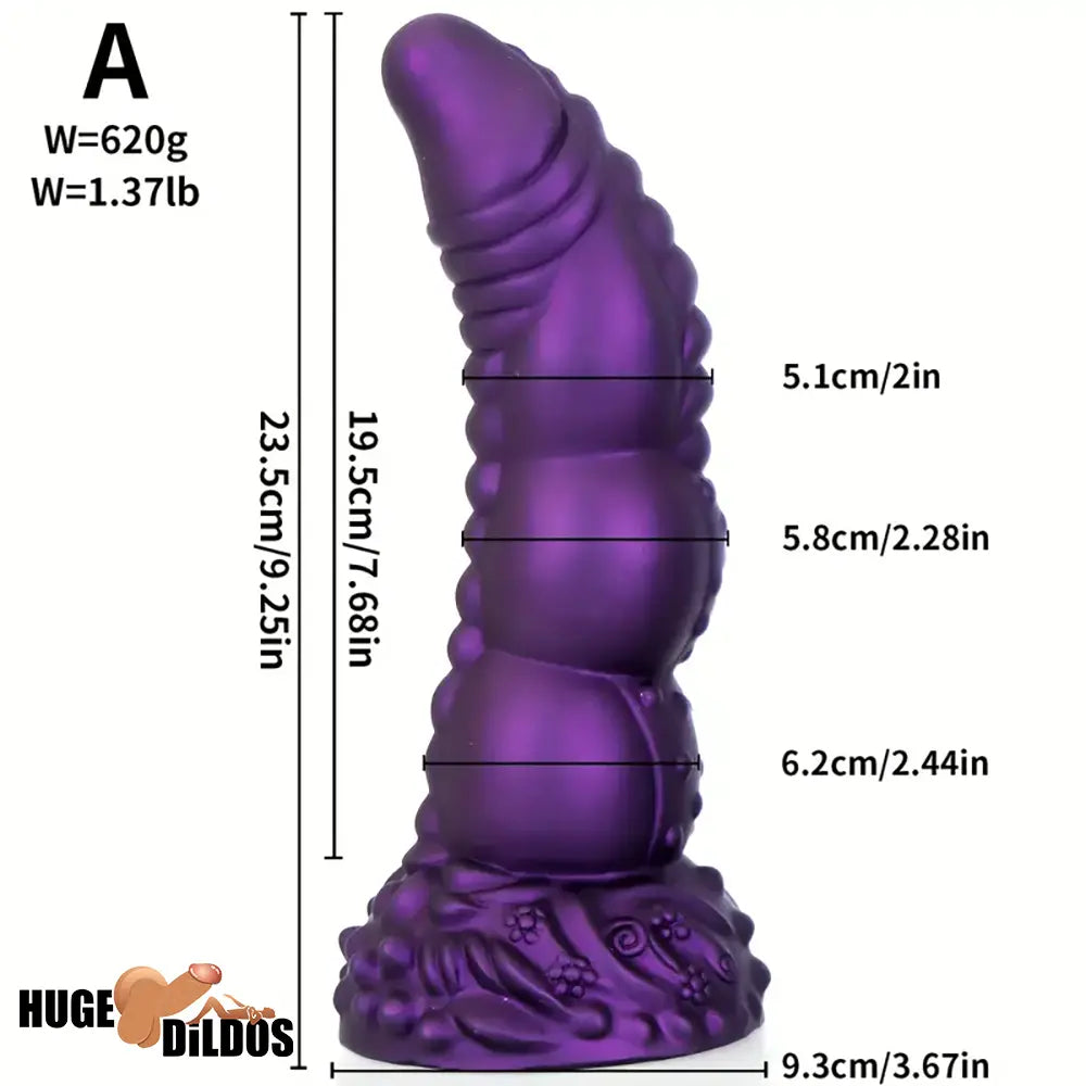 7.87in 8.1in 9.25in Animal Dragon Monster Silicone Dildo For Prostate