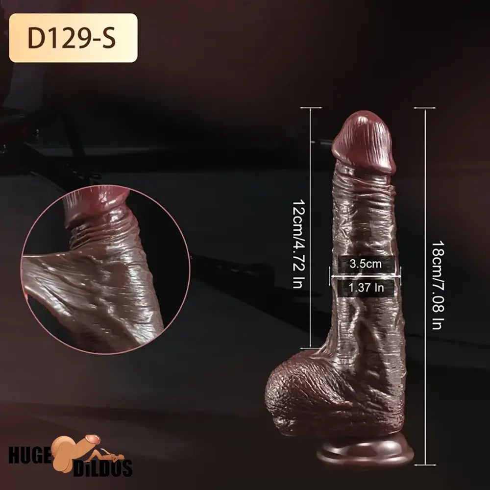 7.08in 8.46in Realistic Prostate Dildo For Women With Sliding Foreskin