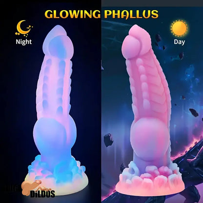 8.14in Fantasy Silicone Flexible Fantasy Big Luminous Monster Dildo
