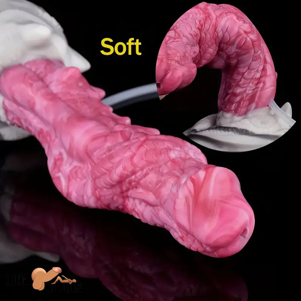 8.03in Realistic Animal Alien Dragon Ejaculating Silicone Fantasy Dildo