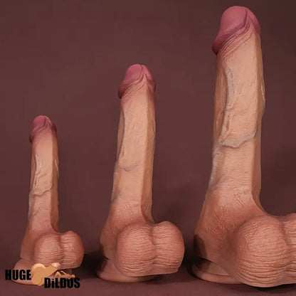 6.1in 7.87in 10.24in Realistic Liquid Silicone Soft Big Penis Anal Dildo