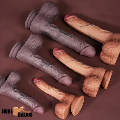 6.1in 7.87in 10.24in Realistic Liquid Silicone Soft Big Penis Anal Dildo