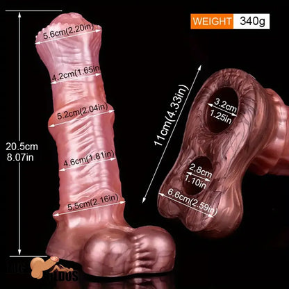 8.07in Fantasy Animal Horse Penis Soft Silicone Soft Dildo Sleeve