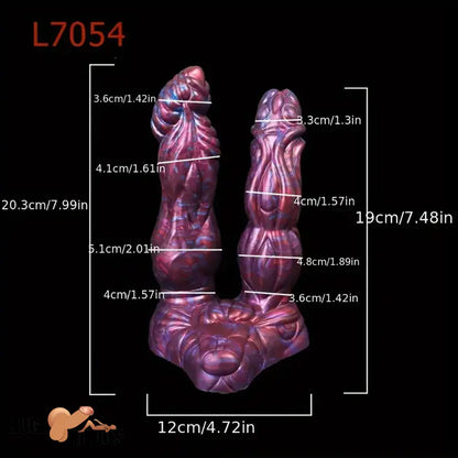 7.64in 7.99in 8.07in Fantasy Silicone Double Heads Lesbian Women Dildo